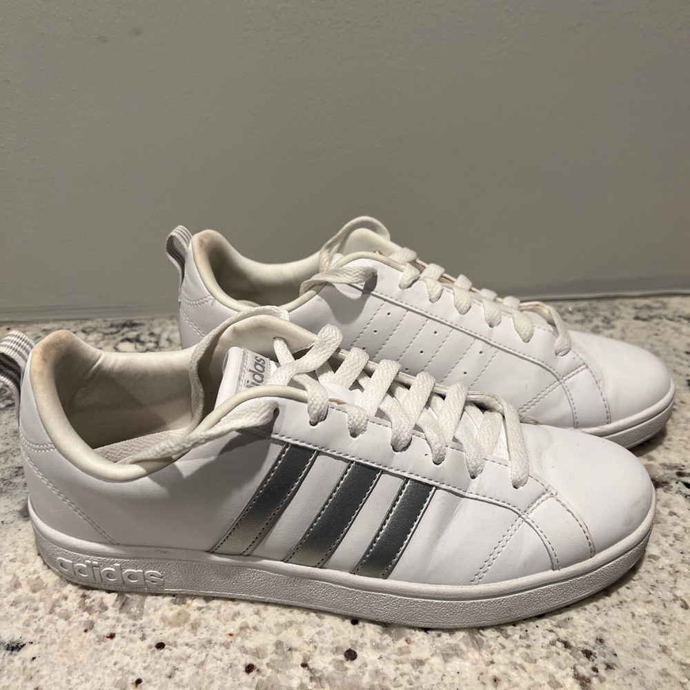 Adidas Sneakers- White and Silver